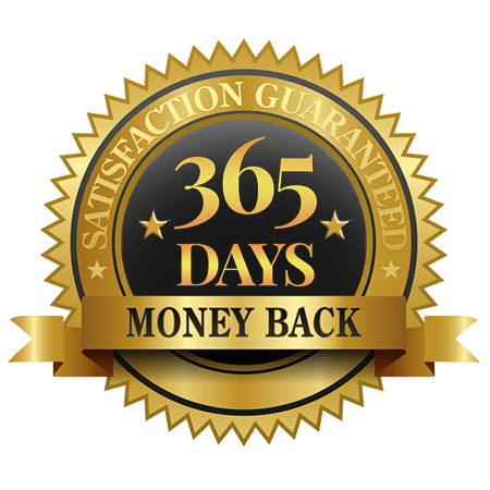 Dubai Wealth Secret 365-day satisfaction guaranteed money back badge