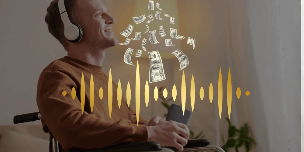 Man listening to the Dubai Wealth Secret daily audio session with headphones